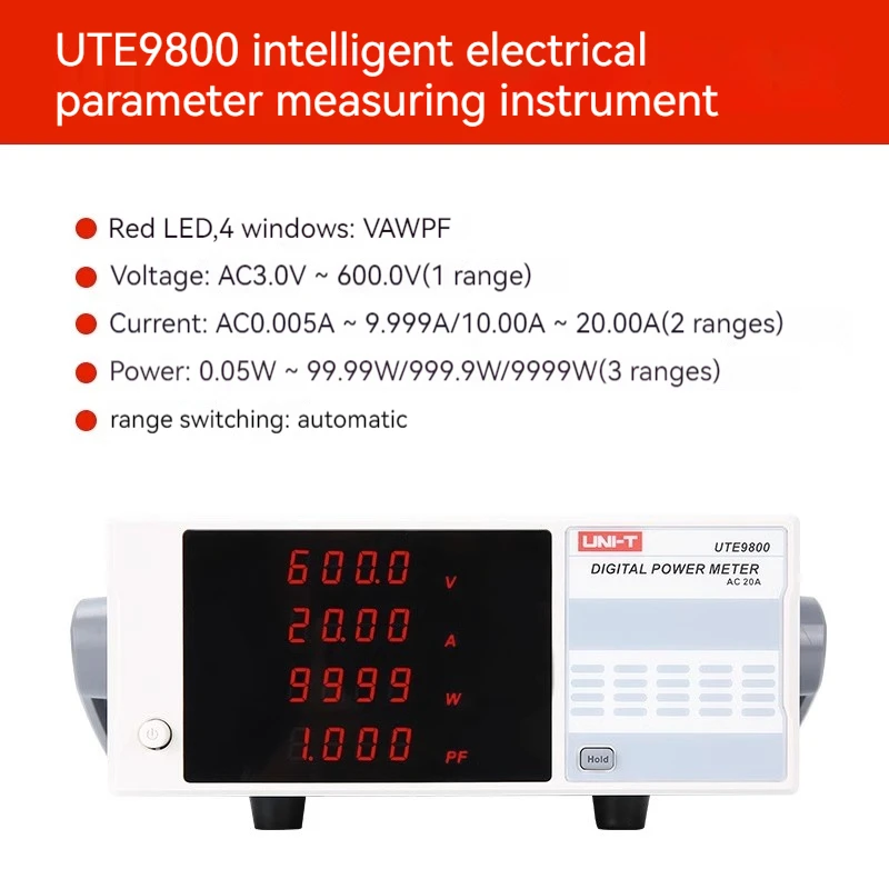 

UTE9800/UTE1003A Intelligent Electric Quantity Measuring Instrument Digital Power Meter Electrical Parameter Tester Equipment