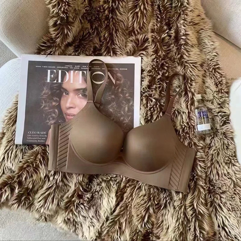 Red Underwear For Women To Push Up Small Breasts, Wedding Bride, Seamless Breast Reduction, Anti-sagging, No Wire Bra