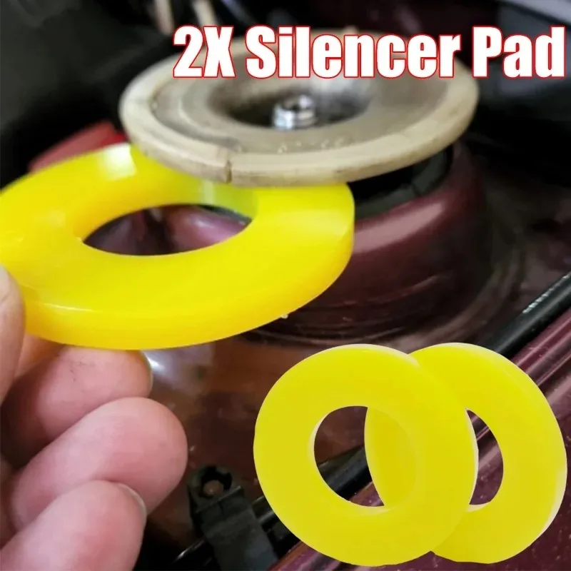 Strut Tower Mount 2X Pad Rubber Bushing Dampers Universal Front Suspension Shock-Absorbing Bearing Washer Over Bumps