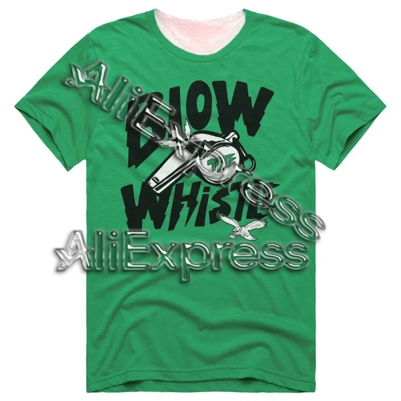 American Football Philadelphia Eagles Men Women Breathable Quick Drying T-Shirt Round Neck Oversized Fashionable Casual