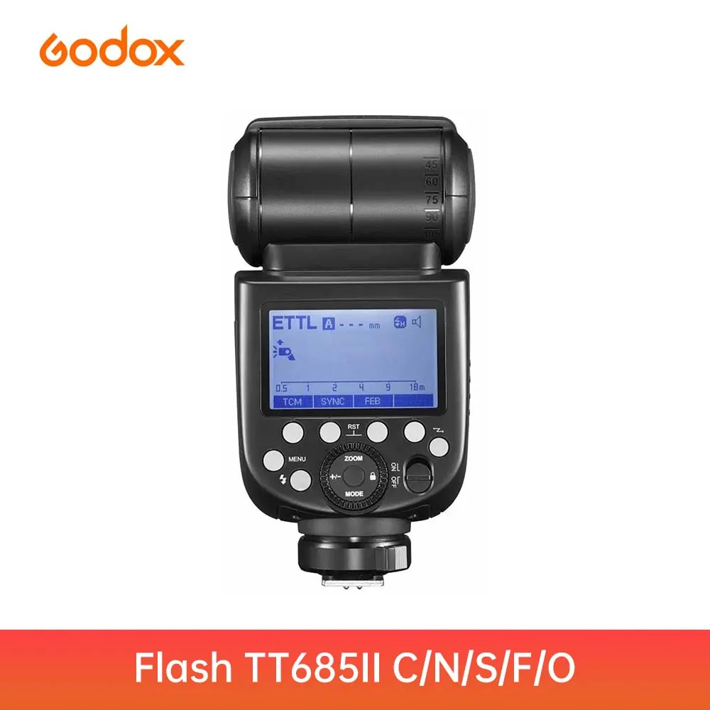 Godox TT685II TTL HSS 1/8000s GN60 2.4G 무선 플래시 (캐논, 니콘, , 후지, 올림푸스용) TCM 자동 줌, 빠른 재활용 기능 탑재