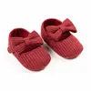 Baby Girl Flower Shape Shoes Knitted Knitting Soft Soles Non-slip Flowers Bow Tie Infant Newborns First Walkers Toddler Girl Sho 6