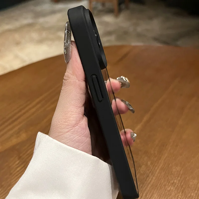 Luxury Business Advanced Black Clear Case for iPhone 15 14 13 12 11 Pro Max Plus Magsafe Magnetic Matte Antiskid Protect Cover - Image 5