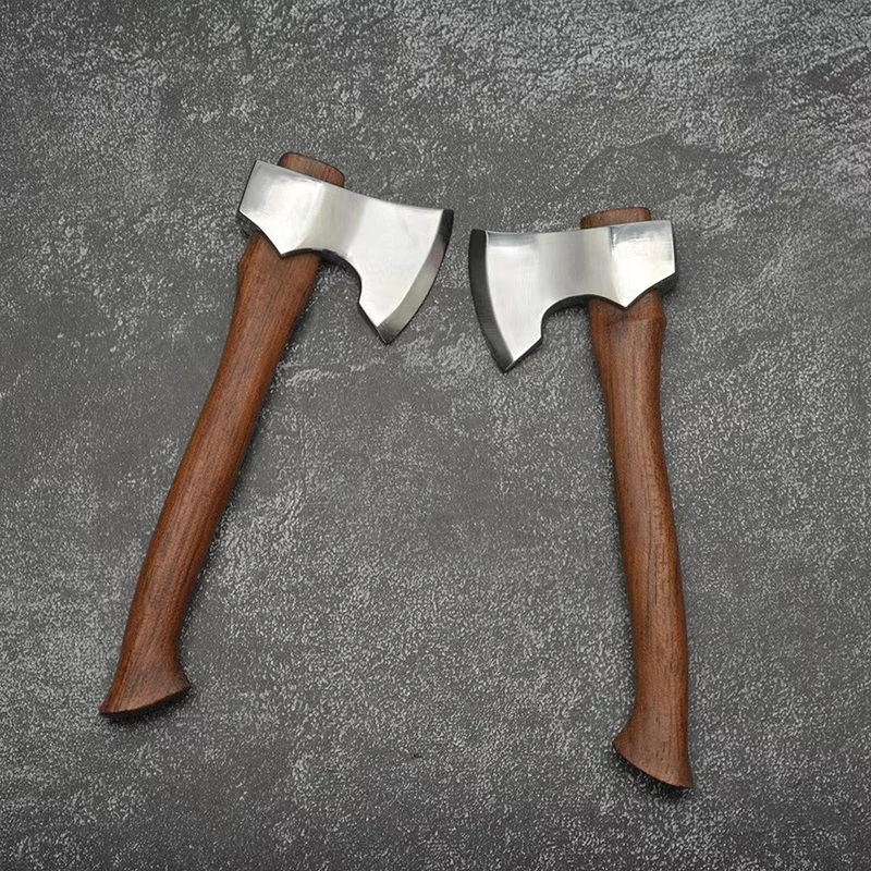 Mini Play Display Open Express Portable Outdoor Camping Handmade Alloy Steel High Quality Sandalwood Handle Axe 5