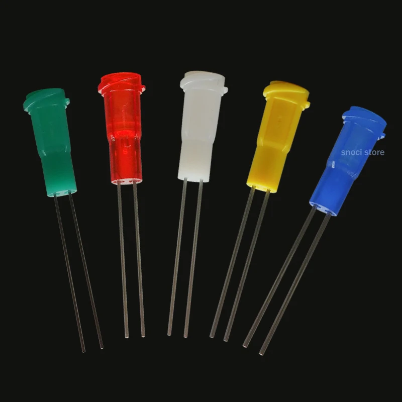 18G-27G 1 Zoll Dosiernadel 25 mm Edelstahl-Dosiernadel Spiralmund-Klebernadel Doppelrohrnadel, 10 Stück/Packung – Detail 4