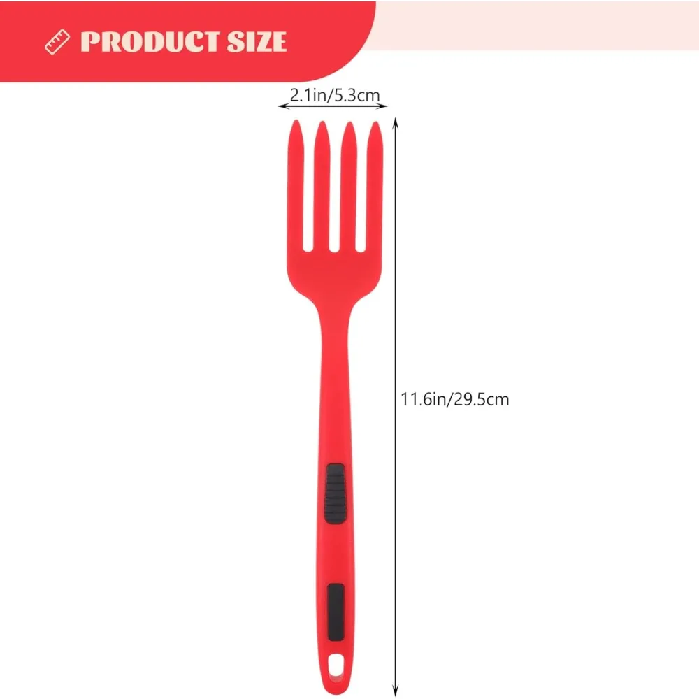 Silicone Cooking Fork Multifunctional Heat Resistant Nonstick for Kitchen Baking