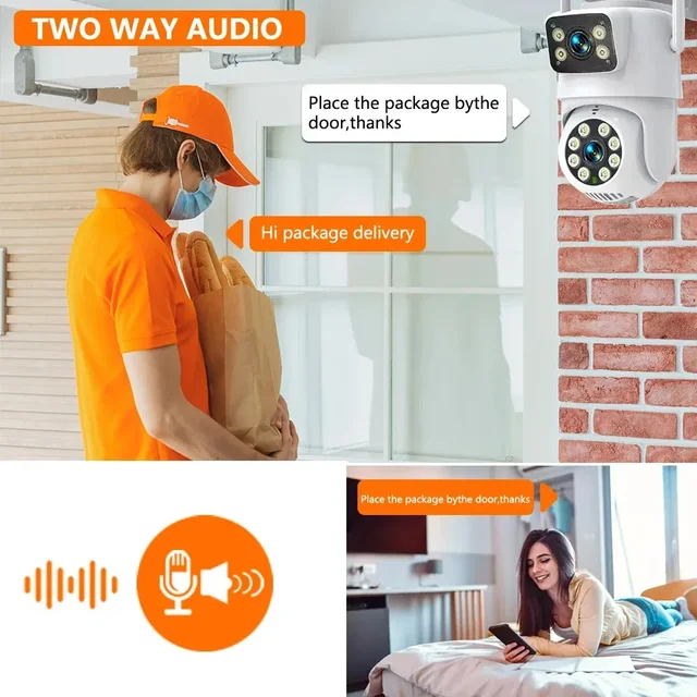 Tuya Smart Life 4K 8MP Dual Lens PTZ WIIF Camera Dual Screen Human Auto Tracking Outdoor 4MP Security Video Surveillance Camera - Image 6