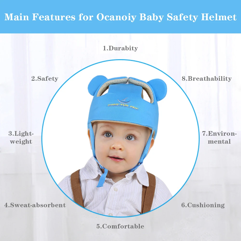 Nueva gorra de oreja de conejo casco de seguridad para bebés linda