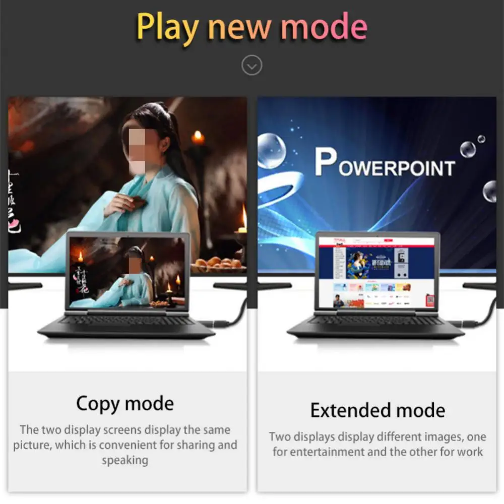 Vention 디스플레이 포트-어댑터, PC 노트북 프로젝터용 비디오 오디오 컨버터, 4K 수 DP-암 디스플레이 포트, 1, 2, 3PCs
