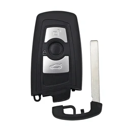 Premium 3/4 Button Remote Smart Car Key Shell - Sleek and Durable Key Case (3 Button Black)