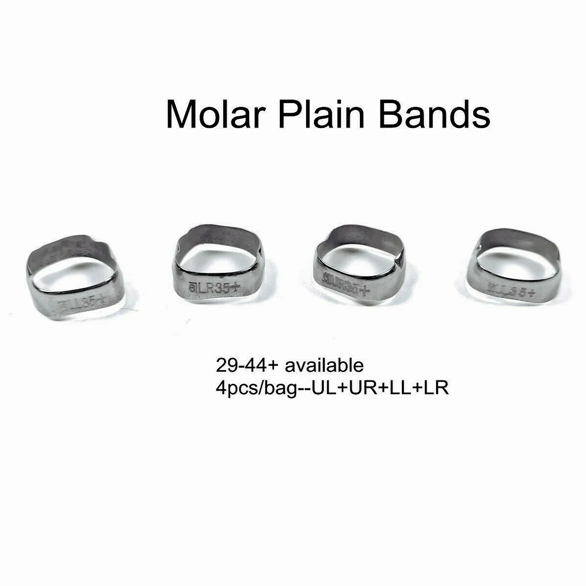 50kit Dental 1st Molar Plain Band Rough Bracket Orthodontic Bands 29