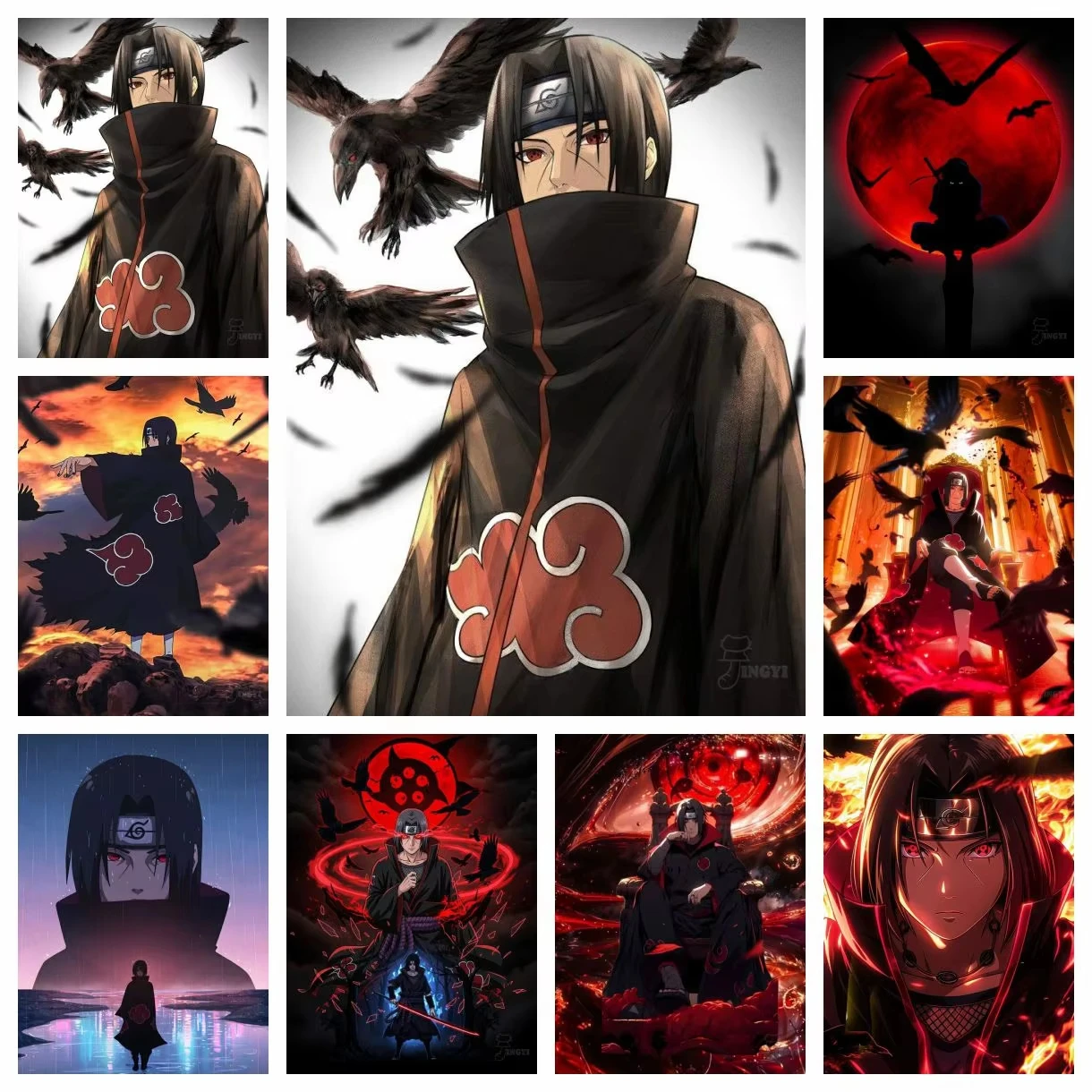 Itachi Uchiha Japanese Anime Canvas Art - Wall Mural Decoration Gift