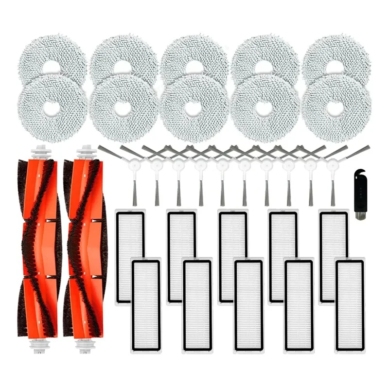 

For Xiaomi Robot Vacuum S10+ / S10 Plus B105 Comprehensive Maintenance Set: Main Side Brush, Hepa Filter, Mop Rag