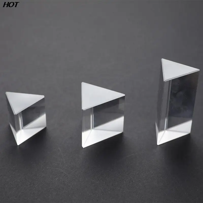 Educational Toy 3sizes Triangular Prism Rainbow Prisma Crystal Glass Photographic Prisme Color Prisms Physics Children's Lht Experiment