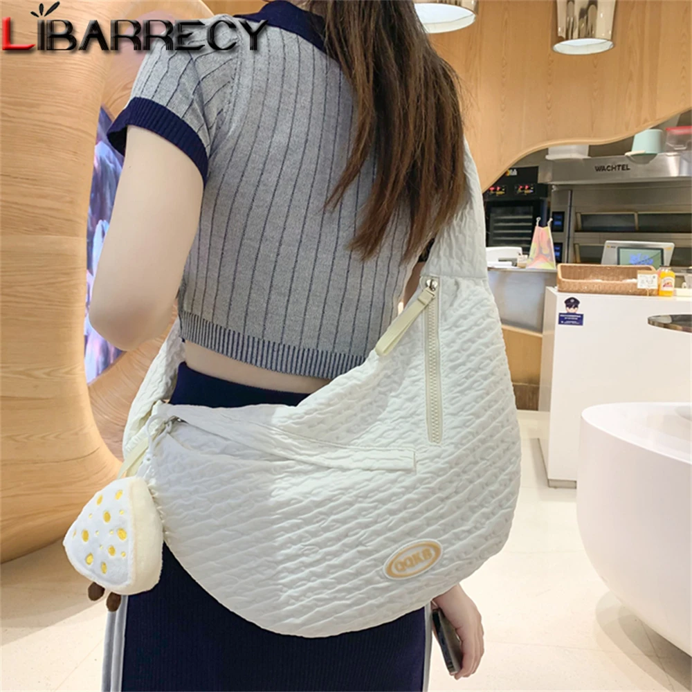 

Модная женская нейлоновая сумка с полумесяцем, вместительная однотонная многофункциональная Сумочка на плечо, Woemn, кросс-боди