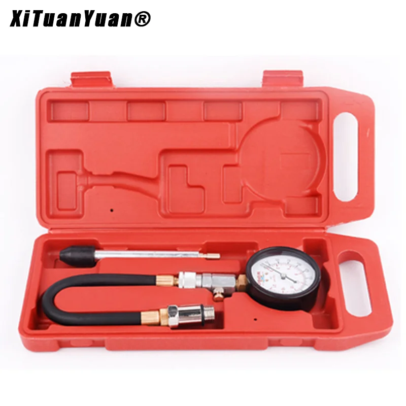 Kit Tester Di Compressione Motore A Benzina G324 Manometro Cilindro Professionale Per Motore A Benzina Set Di Attrezzi Auto (0-300Psi)