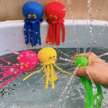 Giocattoli da bagnetto per bambini Spugna che assorbe l'acqua Polpo Spremere Giocattoli antistress Nuoto estivo Gioco Giocattolo da bagnetto per bambini