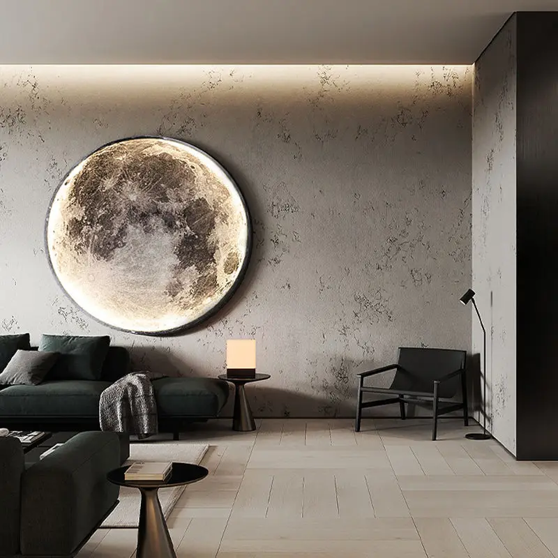 

Modern LED 3D Moon Wall Lamp Bedroom Living Room Dining Hallway Interior Decorative Lighting Wall Lights Fixture Mirror Lights