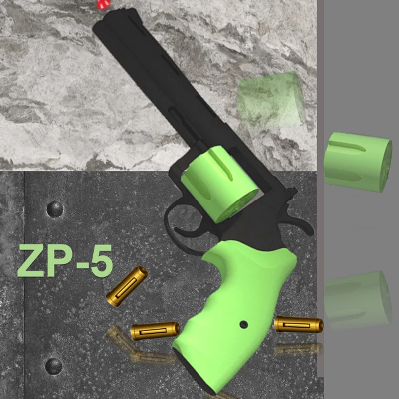 2024.ZP5 Revolver Soft Bullet Gun 357 Simulated Ejection Toy
