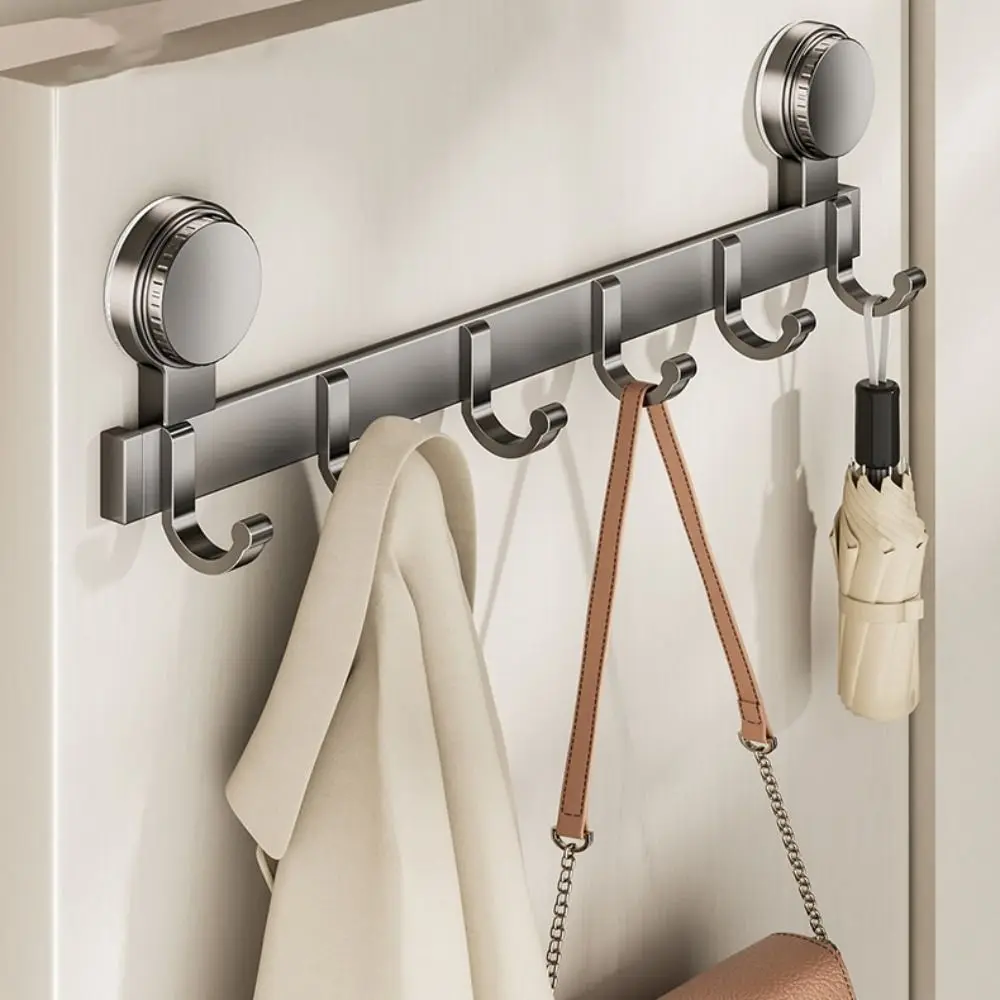 No Drilling Suction Cup Door Hook Strong Load-bearing Detachable Bathroom Wall Hook Reusable Towel Storage Hook Restroom