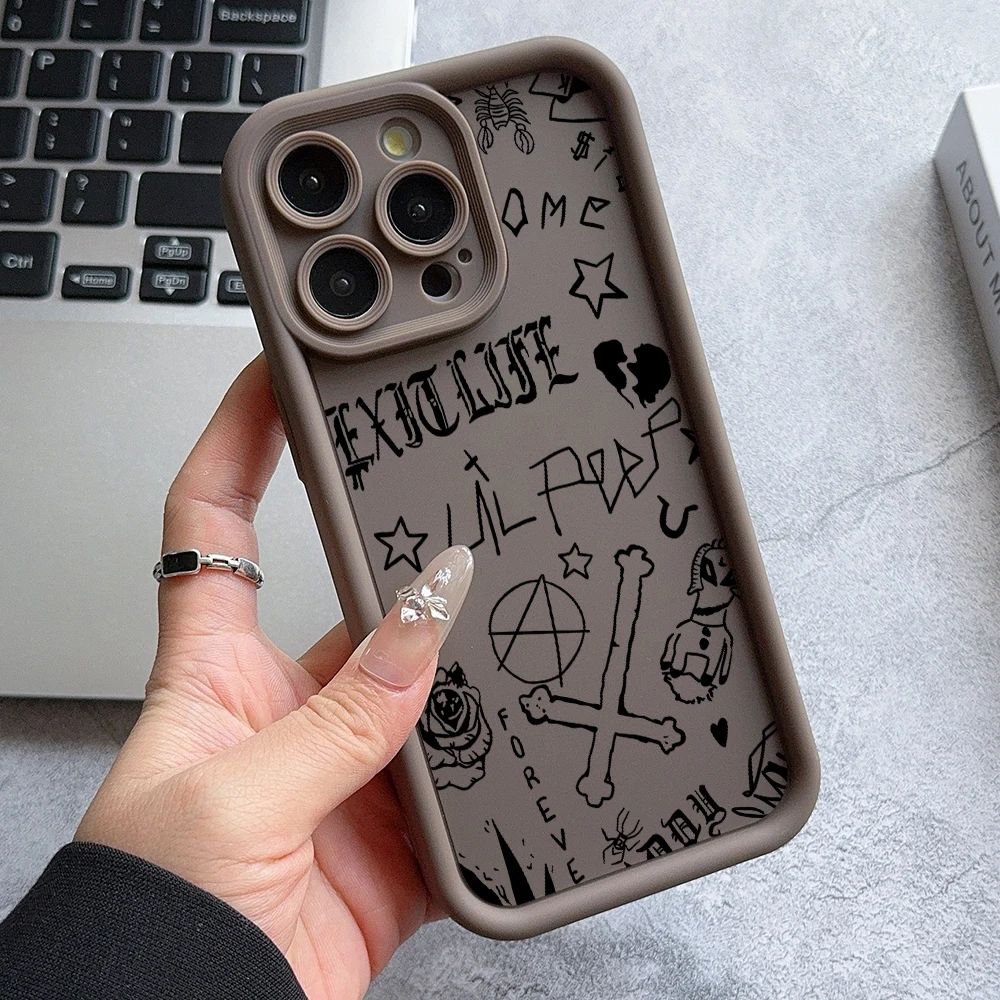 Lil Peep Hellboy Themed Phone Case - Artistic Ladder Design Cover