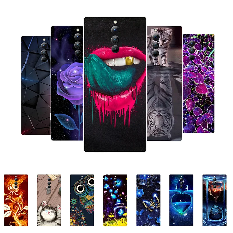 Per Zte Nubia Red Magic 8S Pro Case Cartoon Soft Tpu Custodia Paraurti Nera Per Nubia Red Magic 8S Pro Plus Cover Red Magic8S Pro +