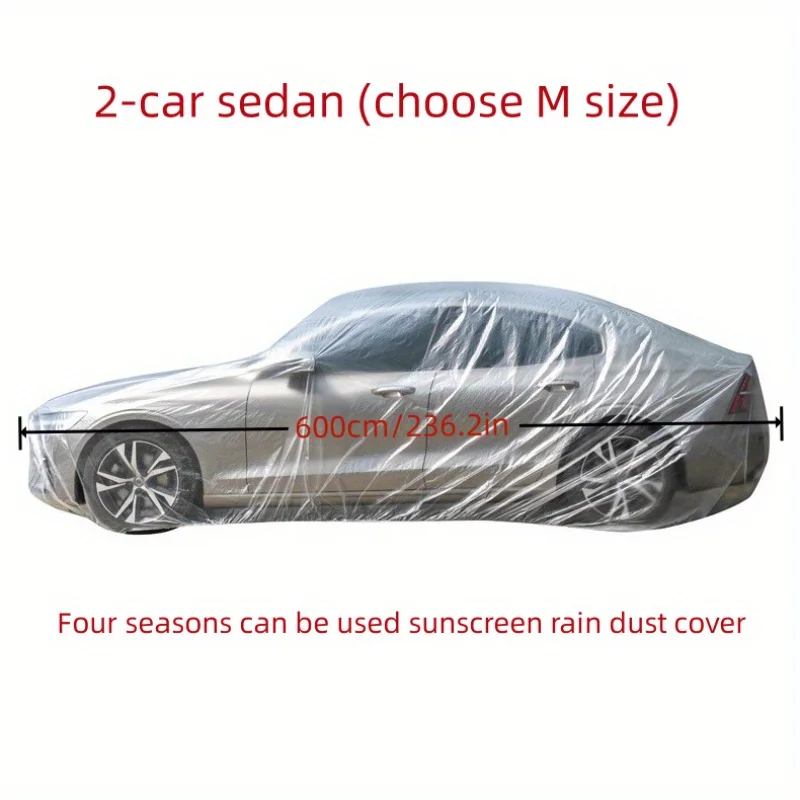 Premium Disposable Car Cover - Complete Protection from Sun, Rain, and Dust
