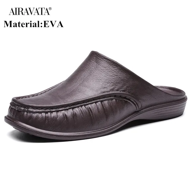 Sandals Men's Fashion Clogs Beach Shoes Breathable Flats Home Leisure Slippers Water Shoes Dark Brown