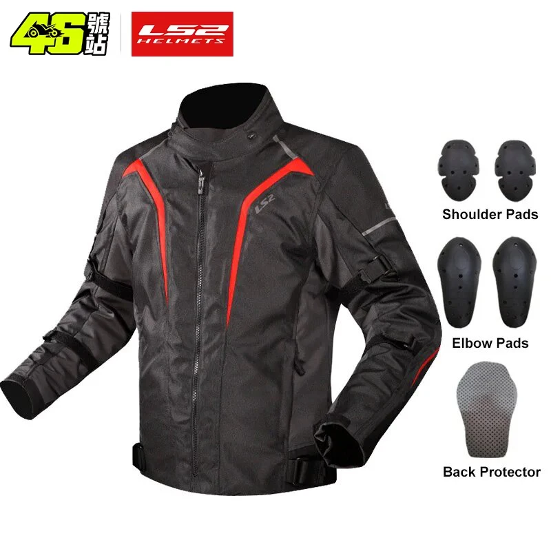 LS2 MJ145 오토바이 재킷, 모토 레이싱 라이딩 의류, 통기성 모토크로스 소프트 아머 의류, CE 인증