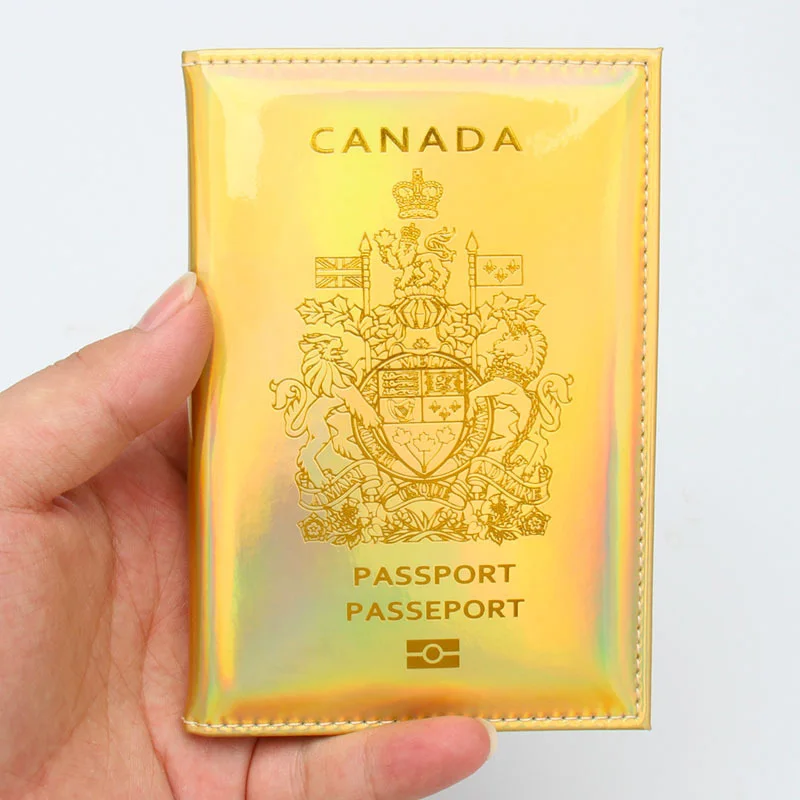 Canada Travel Passport Holder Pu Leather Fashion Canadian Passport Cover portafoglio per uomo donna