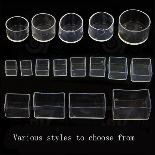 4pcs/set Table Floor Protectors Cups Round Bottom Non-Slip Covers Chair Leg Caps Silicone Pads Furniture Feet