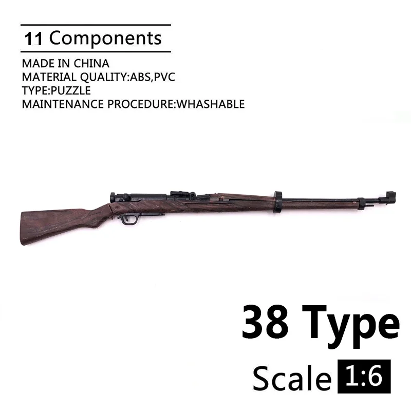1-6-38-Type-Rifle-Gun-Model-Coated-Plastic-Military-Accessories-For-12 ...