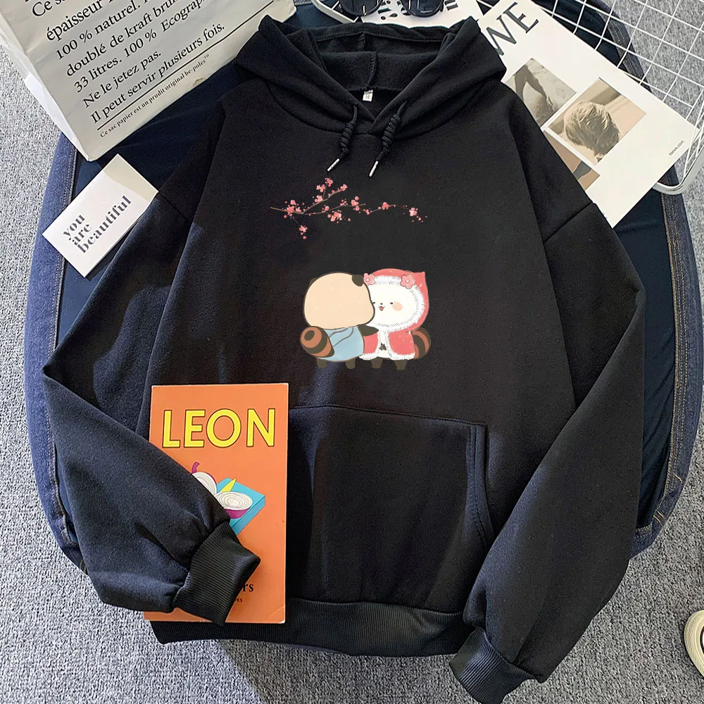 

Raccoon Cute Graphic Printing Hoodies Women/Men Clothing Casual Long Sleeve Kawaii Cartoon Sweatshirts Winter Comfortable Hoody