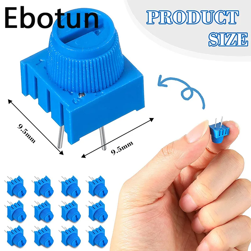 10PCS/LOT 3386P Resistor 1K 2K 5K 10K 20K 50K 102 202 502 103 203 503 ohm 3386 Trim Pot Trimmer Potentiometer with Knob multiturn potentiometer linear potentiometer rotary potentiometer potentiometer kit trimmer potentiometer adjustable resistor potentiometer knobs