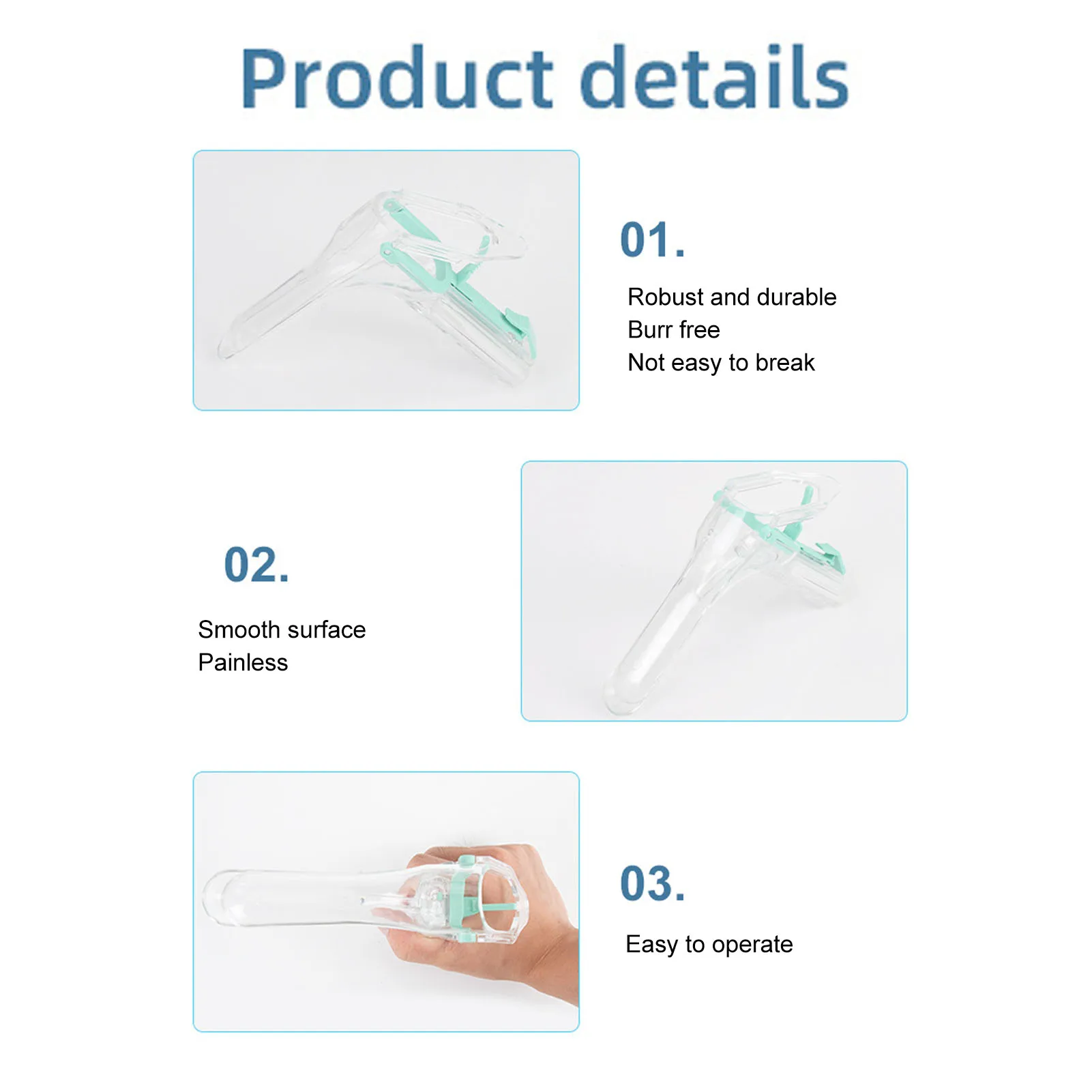 LED Vaginal Speculum LED Reusable Professional Painless Adjustable Speculum M 5