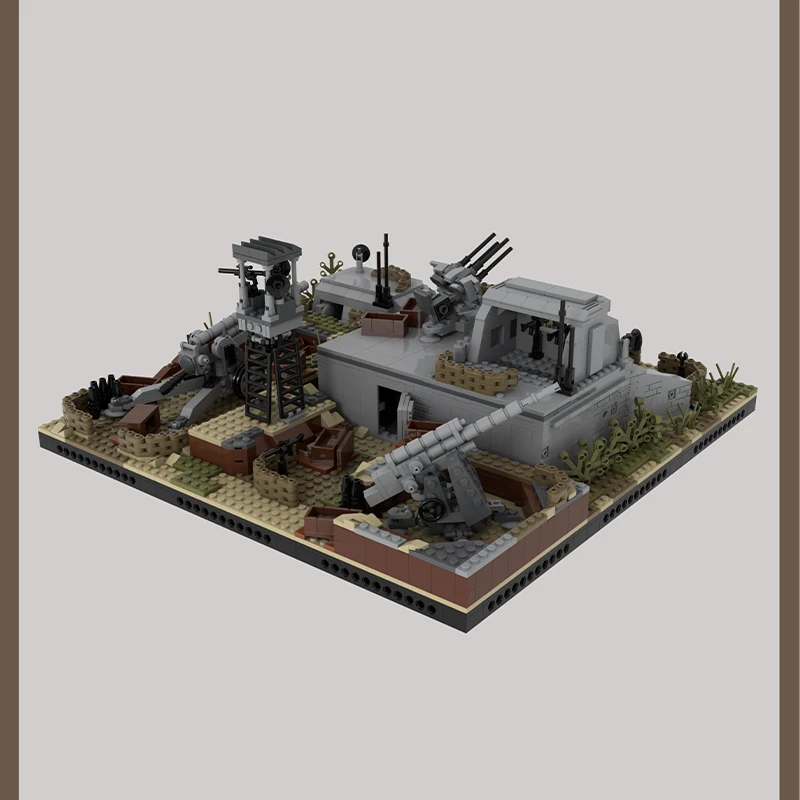 Lego moc WW2 Coastal Defense Bunker building instructions