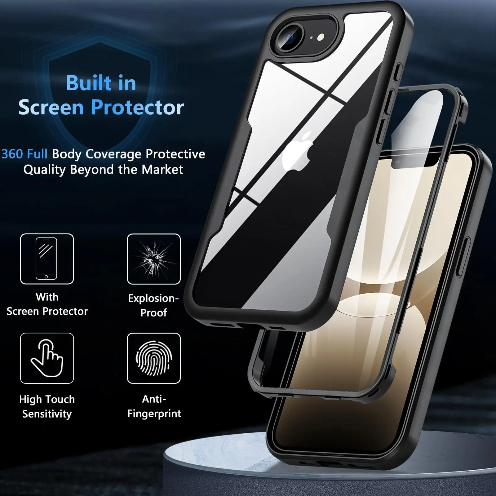 Full Shockproof 360-Degree Protection Phone Case with Screen Guard