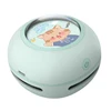  Mini Desktop Vacuum Cleaner Portable Student Use Eraser Paper Pencil Shavings Keyboard Grey Electric Power Vacuum 6
