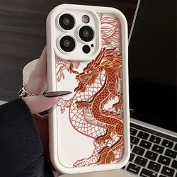 Coque de téléphone en silicone design dragon premium - Couverture douce de mode de luxe