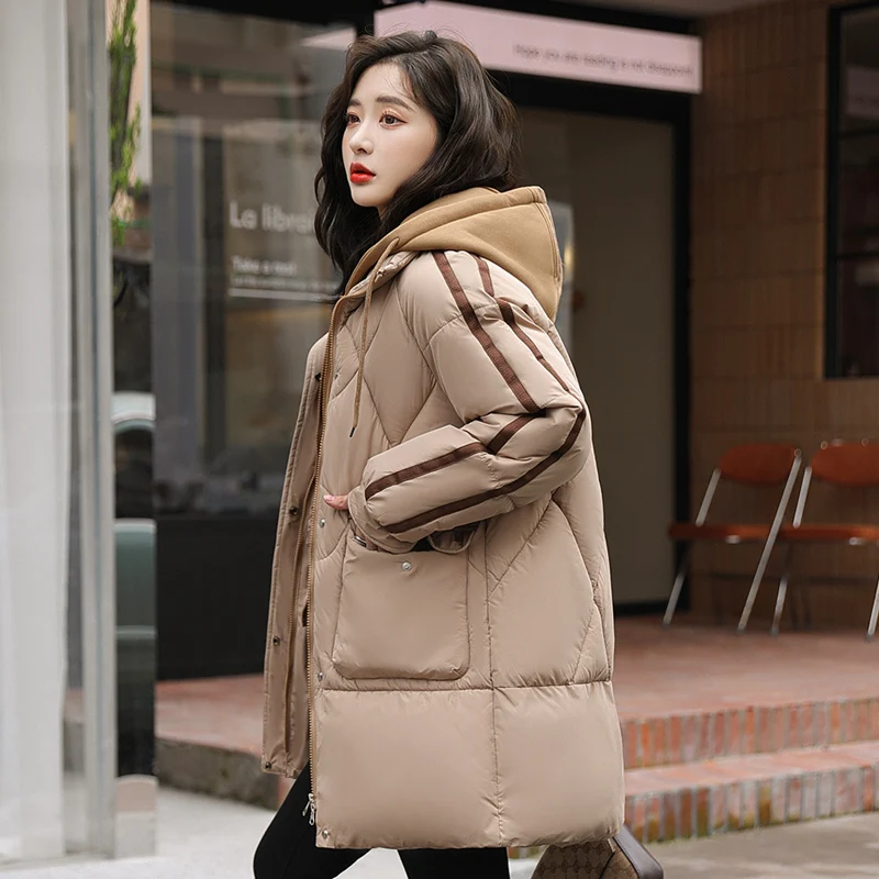 

Women Long Coat 2023 New Winter jacket Hooded Super Warm Elegant Ladies Puffer Parka Hot Sales Cotton Padded