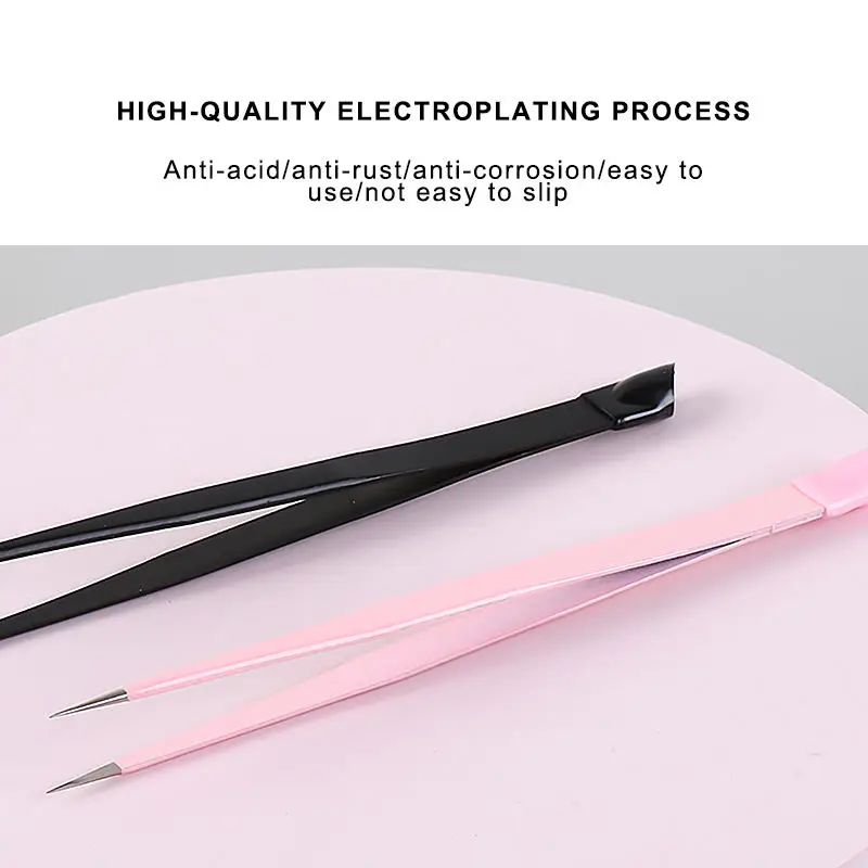 Silicone Nail Art Tweezers With Pressing Head Double Ended Nail Stickers Rhinestones Pick Up Clip Makeup Eyelash Extension Tools 5