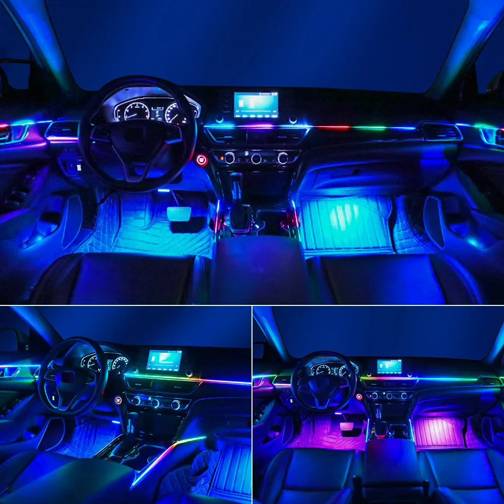 รูปสินค้า แถบไฟ LED ปรับสีได้ 213 สี สำหรับตกแต่งภายในรถ