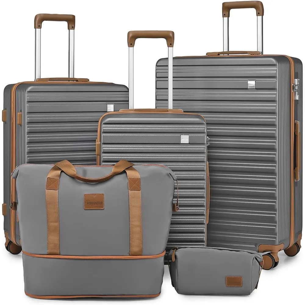 

imiono Luggage Sets 3 Piece,Expandable Hardside Suitcase Set with Spinner Wheels