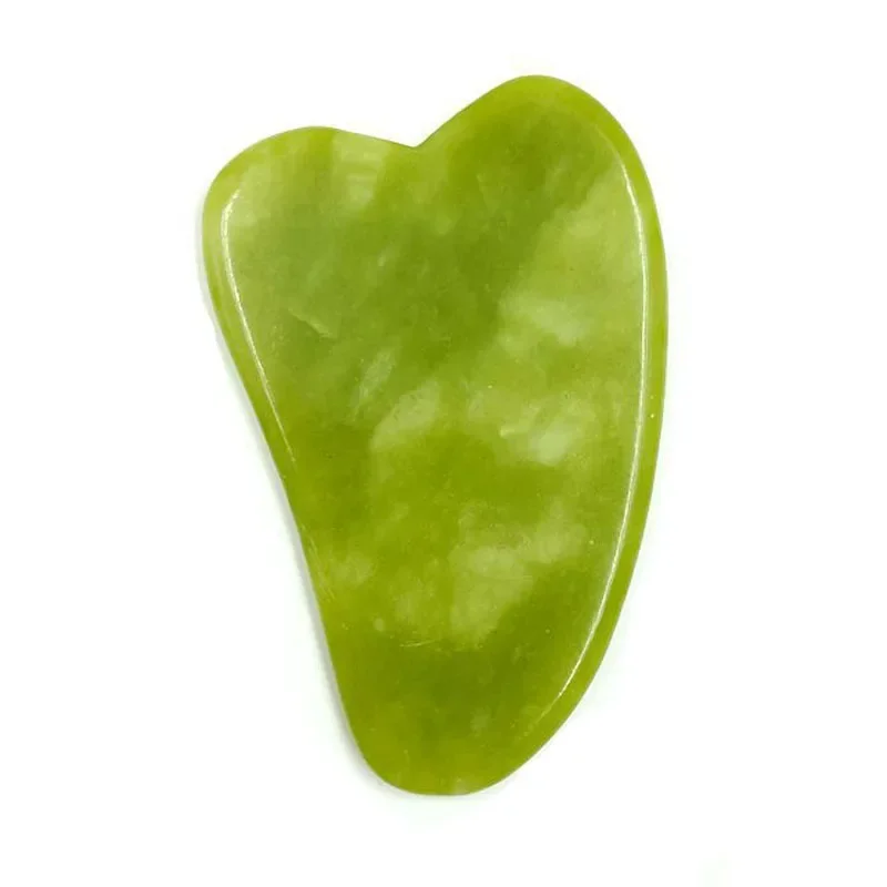 Green Natural Jade Guasha Scrapping Plate Gua Sha Massager Face Meridian Piece Tools Arm Tool