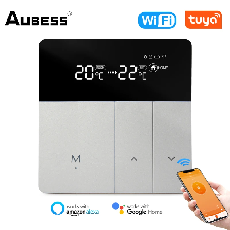 Aubess Contrôleur de thermostat intelligent WiFi, corps électrique de