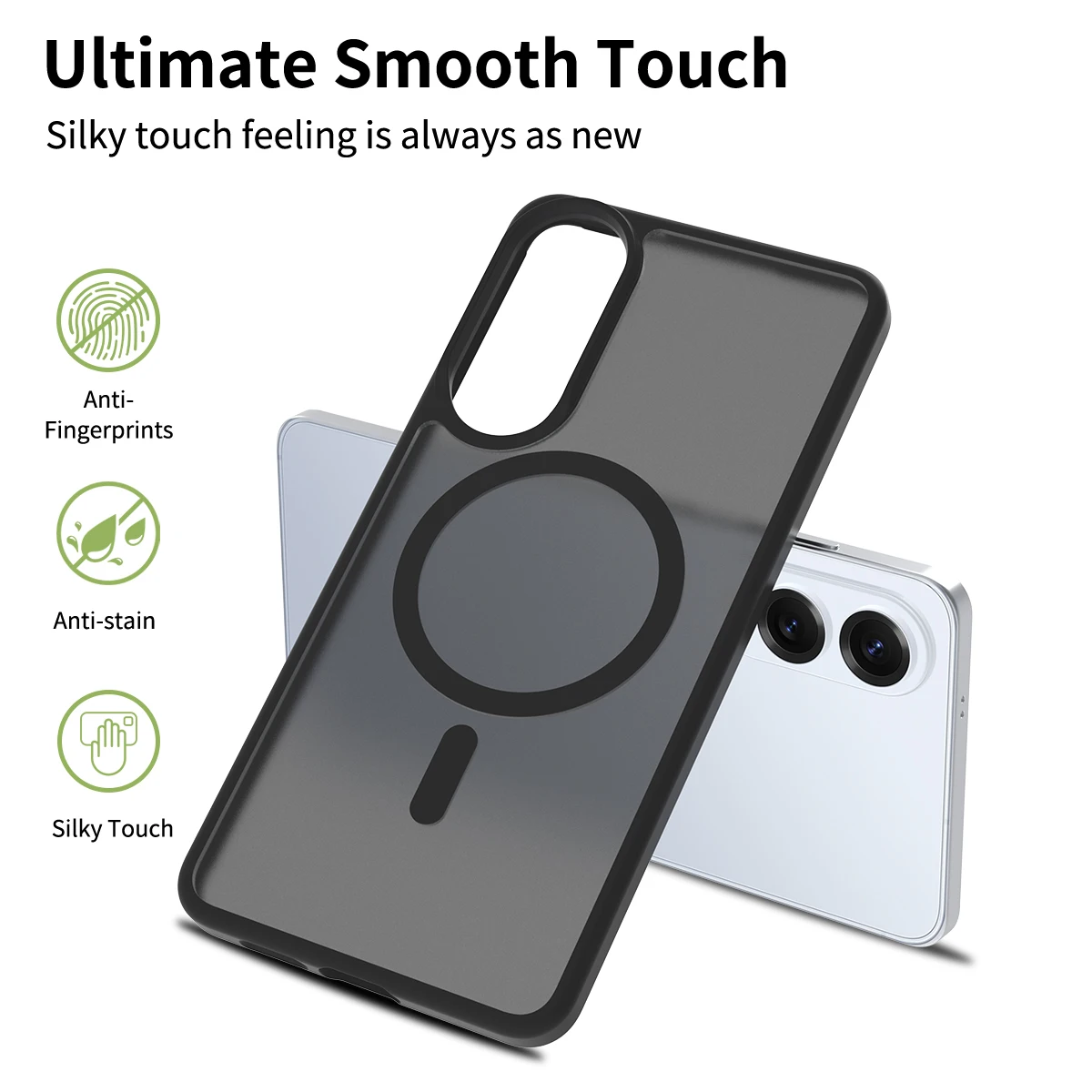 Luxury Matte PC Magnetic Translucent Shockproof Case