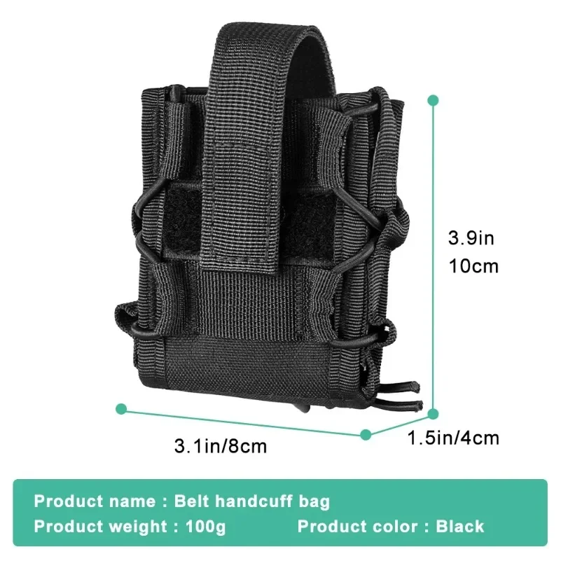 Shackles Holder tactical handcuffs Handcuffs Molle Pouch Shackles Case Universal Holster Quick Release Standard Cuffs for Vest 3