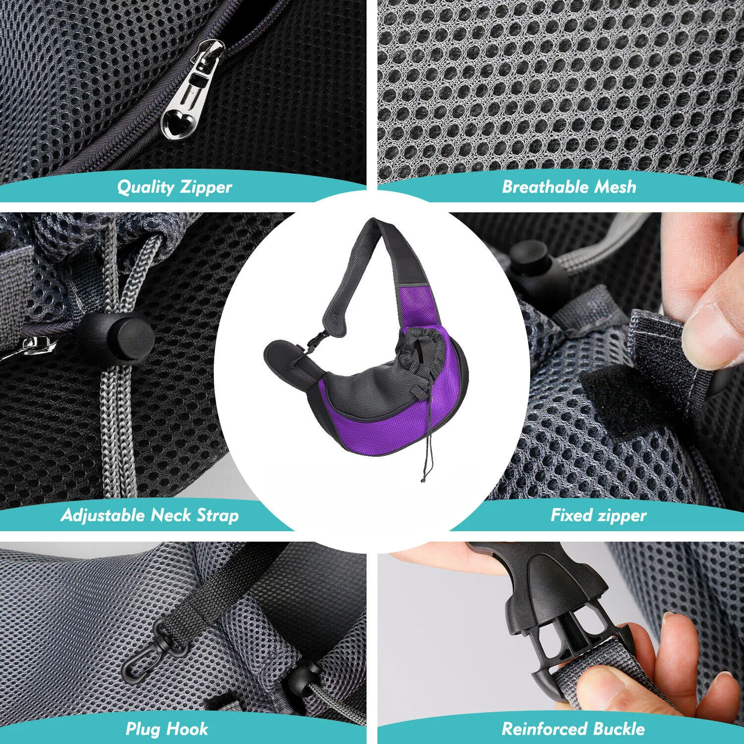 Pet Carrier Bag Pet Carrying Bag Pet Backpack Puppy Carrier Mesh Oxford Single Dog Shoulder Bag