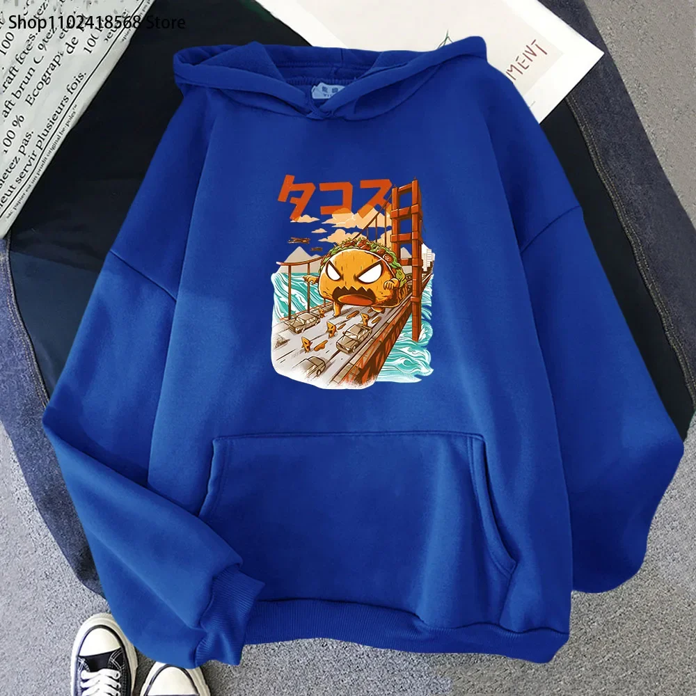 Japanese Monster Funny Print Hoodies Hip Hop Streetwear Women Harajuku Men Spring Autumn Winter Clothes Long Sleeve Top Unisex