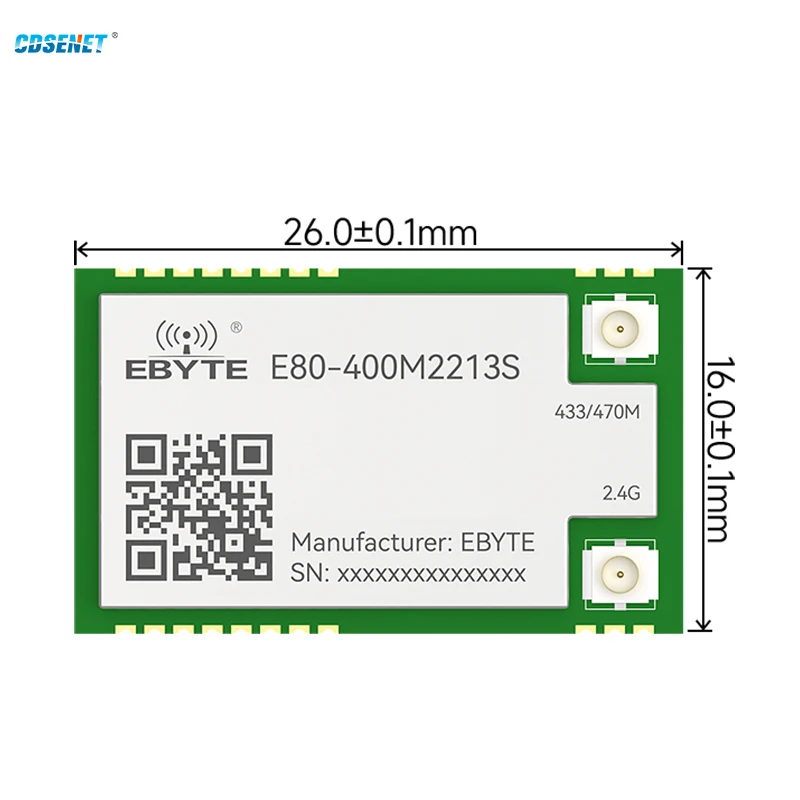 LR1121 LoRa Spread Spectrum Module Dual-Band 433Mhz 2.4G SMD TCXO CDSENT E80-400M2213S SPI RF Module Sub-G Wireless Wireless module